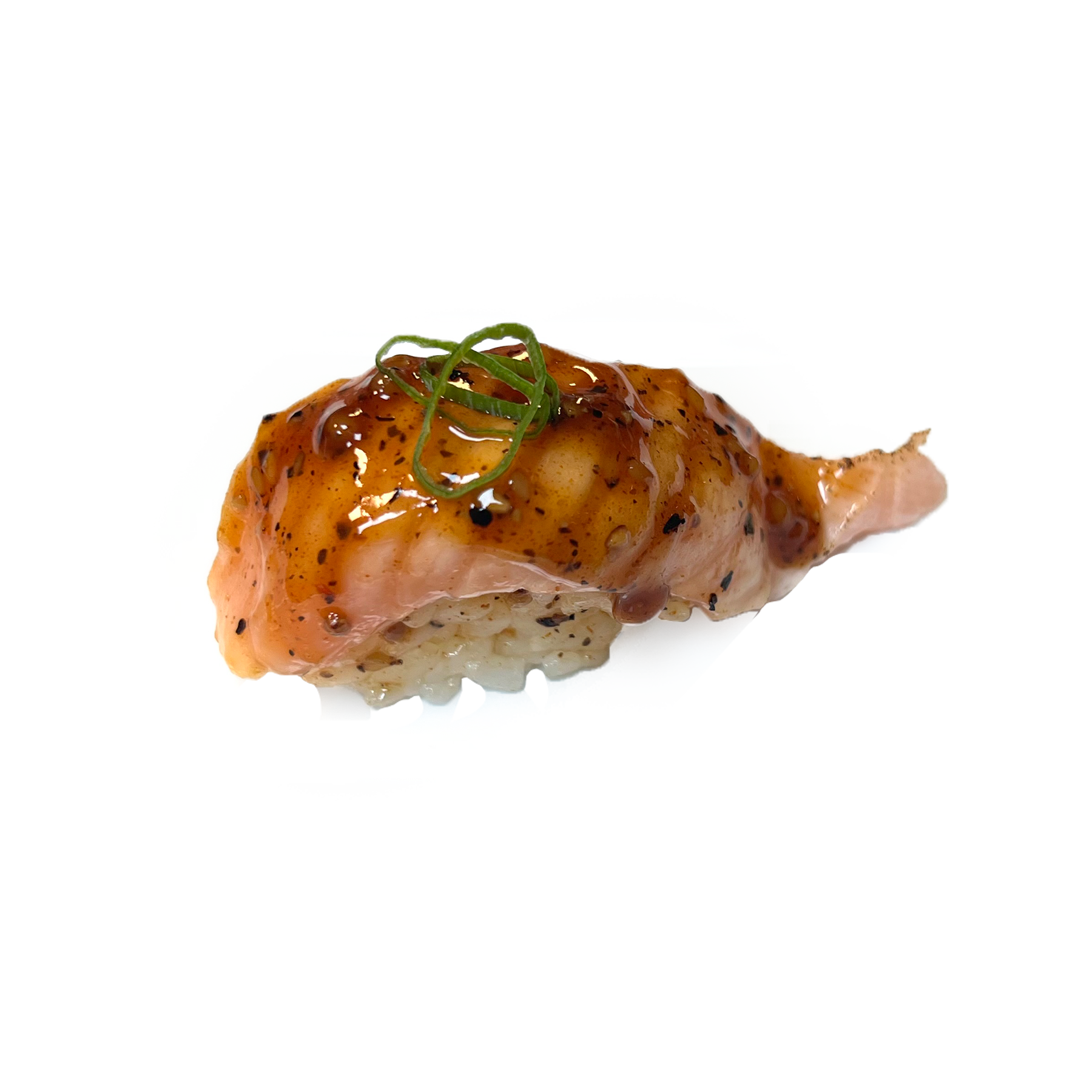 Geflambeerde zalm nigiri